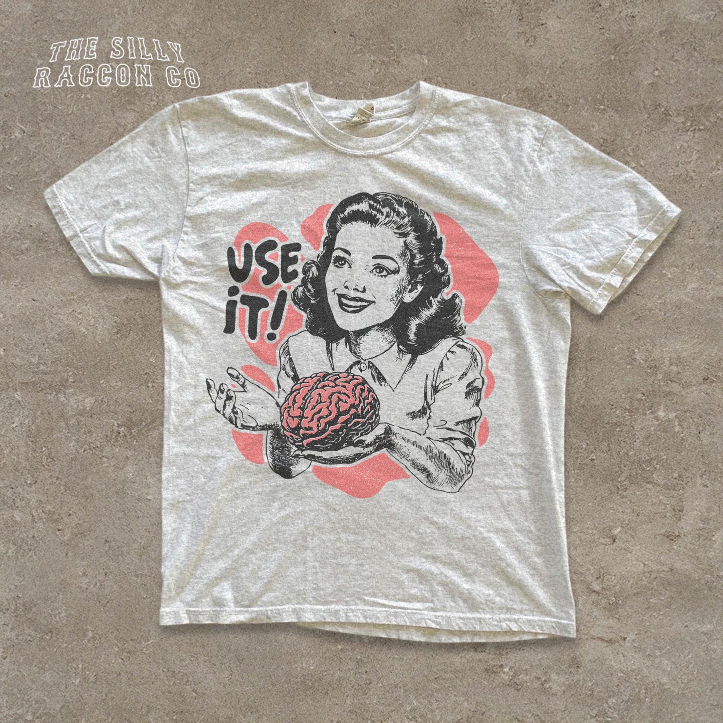 Use Your Brain Funny Retro Graphic T-Shirt – Vintage Sarcastic Quote Tee