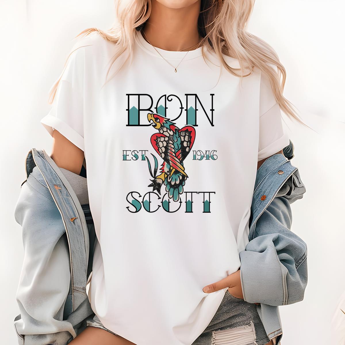 ACDC Vintage 70s Bon Scott Rock Band Tattoo EST 1946 Collector Unisex T-Shirt