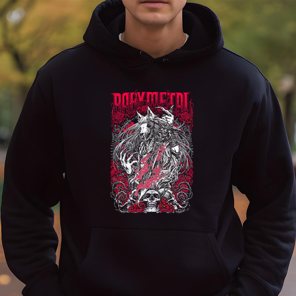 Babymetal Vintage 2010s Rosewolf Design Official Fan Black Unisex T-Shirt