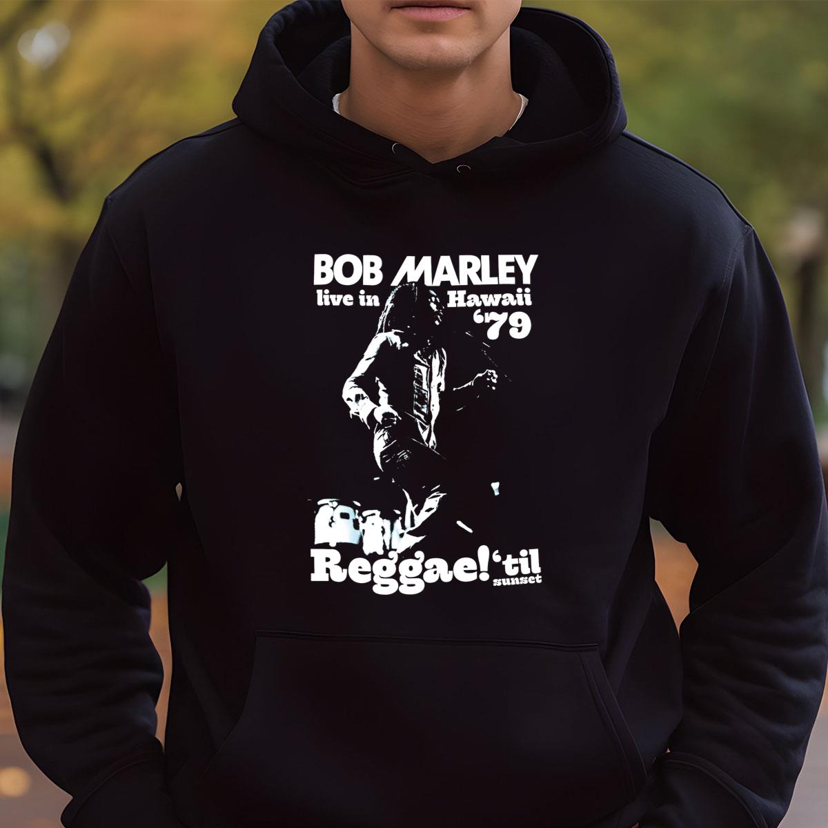 Bob Marley Vintage 1979 Live In Hawaii Reggae Fan Black Unisex T-Shirt
