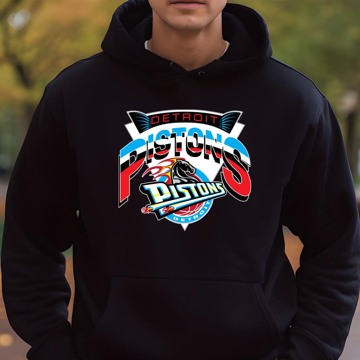 Vintage Detroit Pistons Retro Basketball Fan Logo Black Unisex T-Shirt