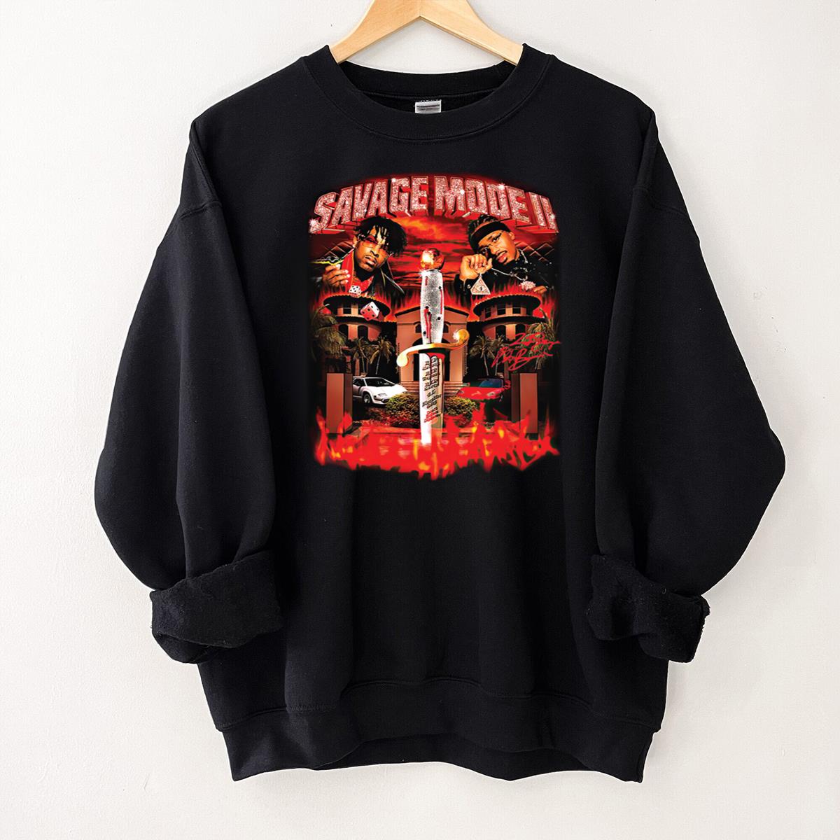 21 Savage and Metro Boomin Savage Mode II Limited Edition Vintage Retro Black Unisex T-Shirt