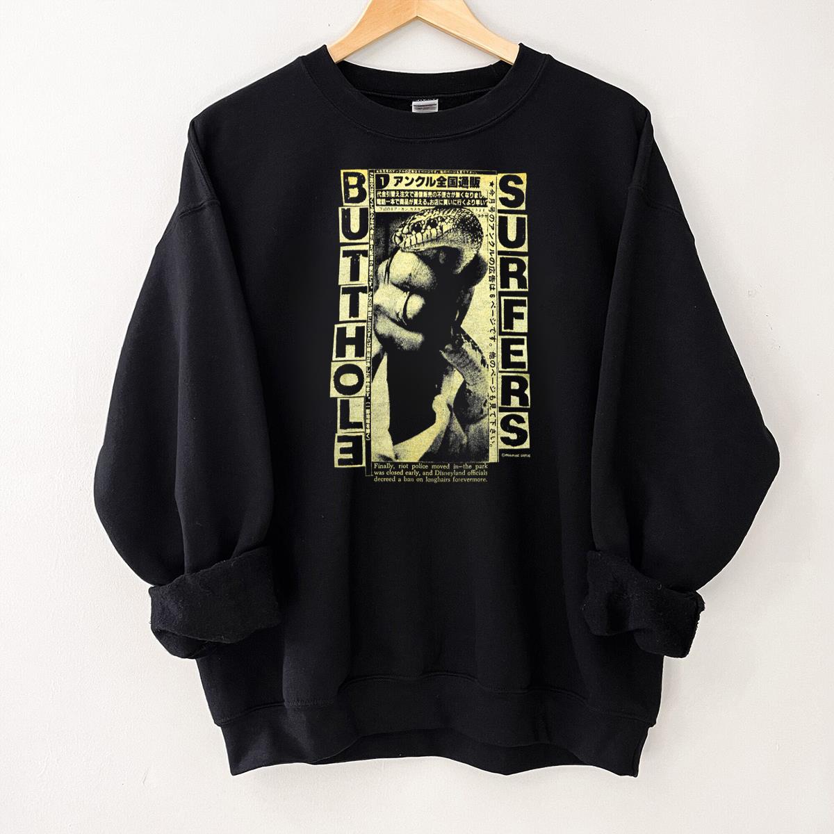 90s Butthol Surfers Vintage 1993 Tour Collector Retro Black Unisex T-Shirt