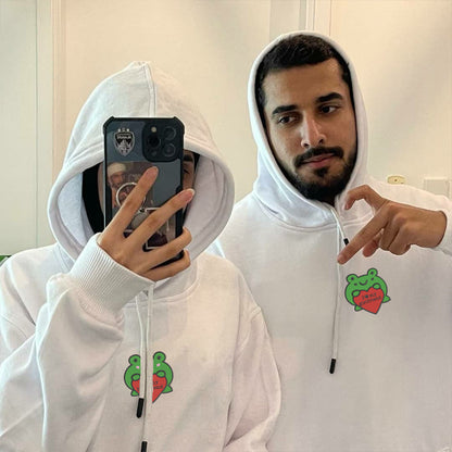 Frog Matching Hoodies for Couples - Custom Embroidered Couple Sweatshirts