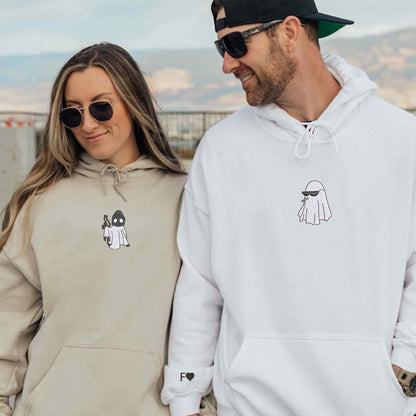 Ghost Partners In Crime Matching Hoodies for Couples - Custom Embroidered Sweatshirts