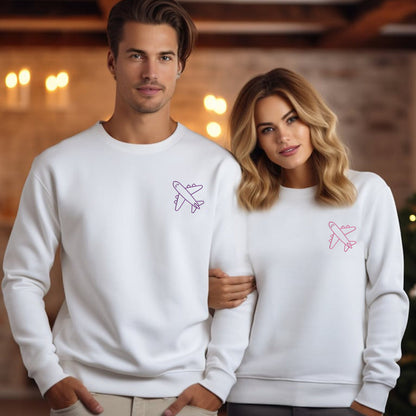 Long Distance Matching Hoodies for Couples - Custom Embroidered Sweatshirts