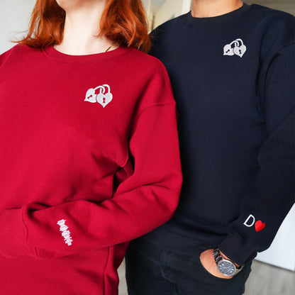 Love Padlock Matching Hoodies for Couples - Custom Embroidered Sweatshirts