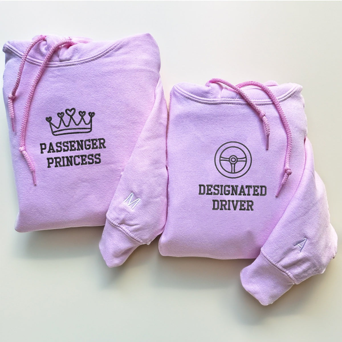 Passenger Princess Matching Hoodies for Couples - Custom Embroidered Sweatshirts