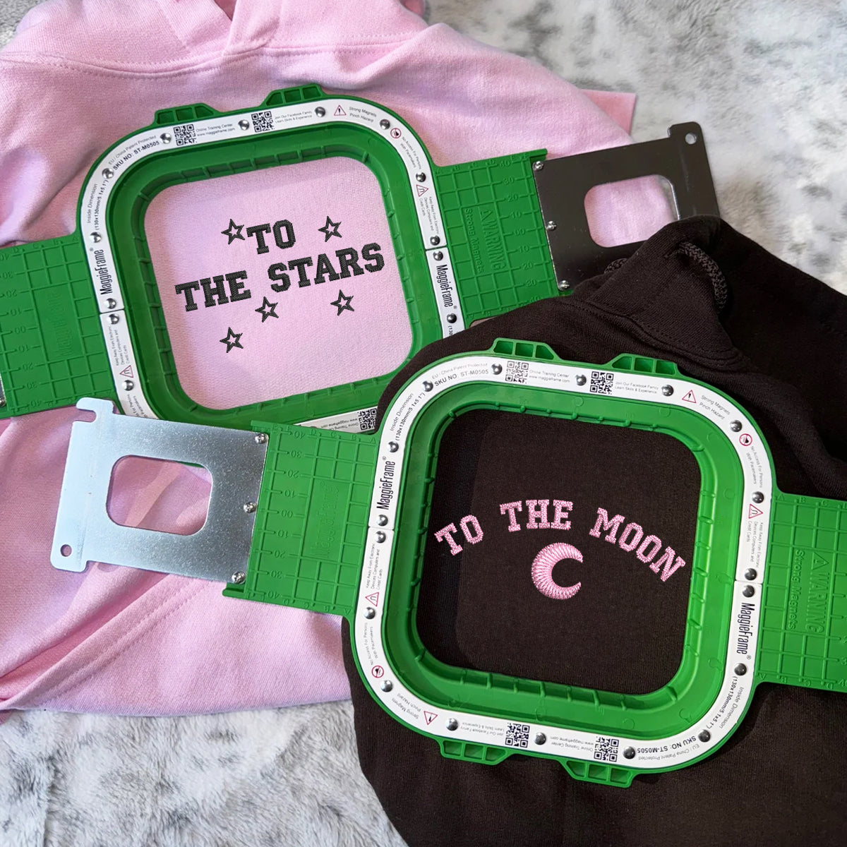 To The Moon and Stars Matching Hoodies for Couples - Custom Embroidered Sweatshirts