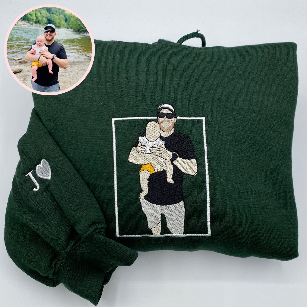 Custom Embroidered Hoodie with Picture - Capture Your Moment Personalized Sweatshirt