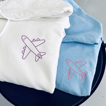 Long Distance Matching Hoodies for Couples - Custom Embroidered Sweatshirts