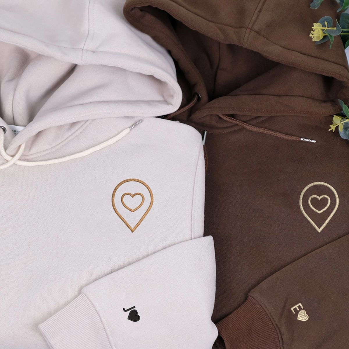 You Are My Favorite Place To Be Matching Hoodies for Couples - Custom Embroidered Sweatshirts