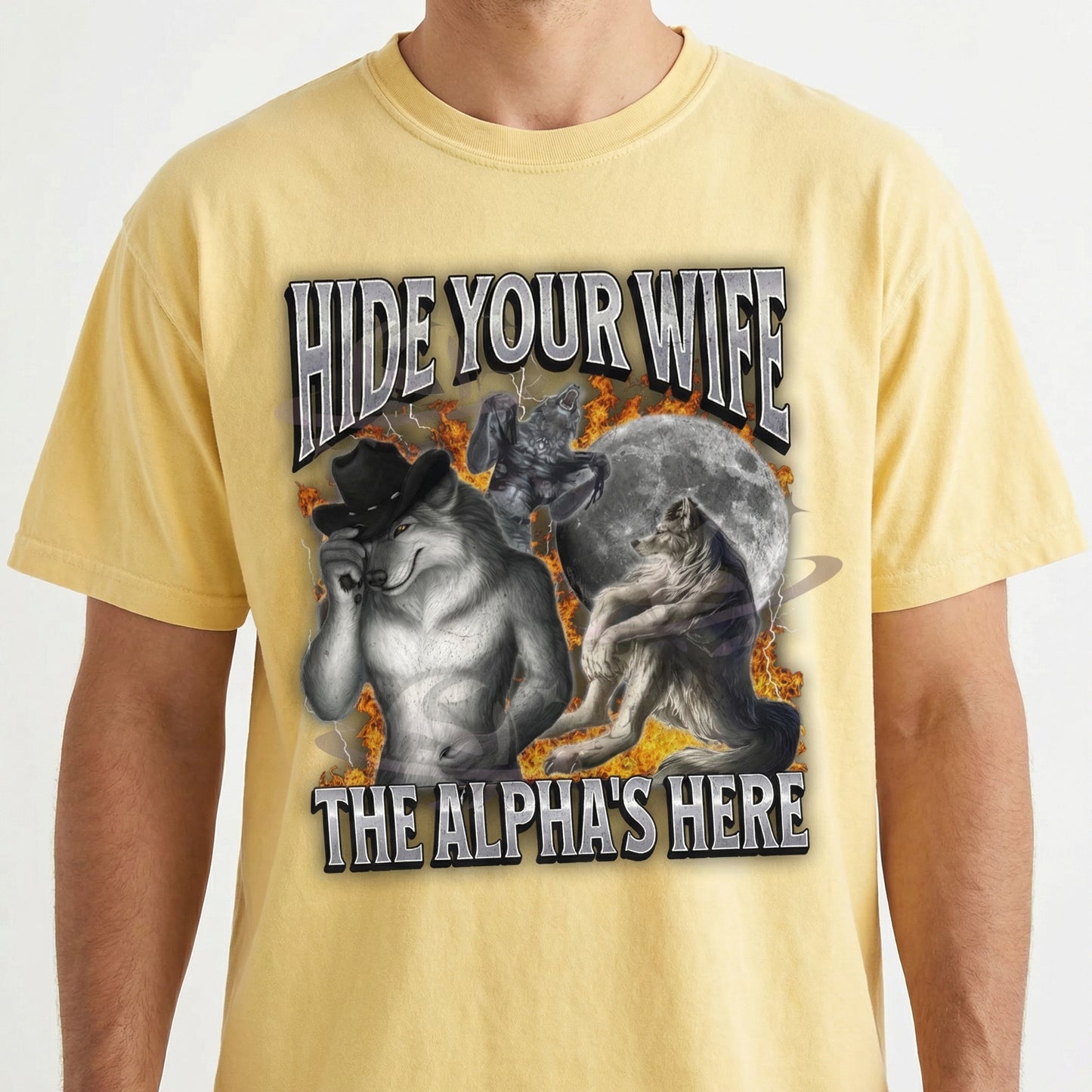 Funny Alpha Wolf Meme T-Shirt – The Alpha Is Here Graphic Tee