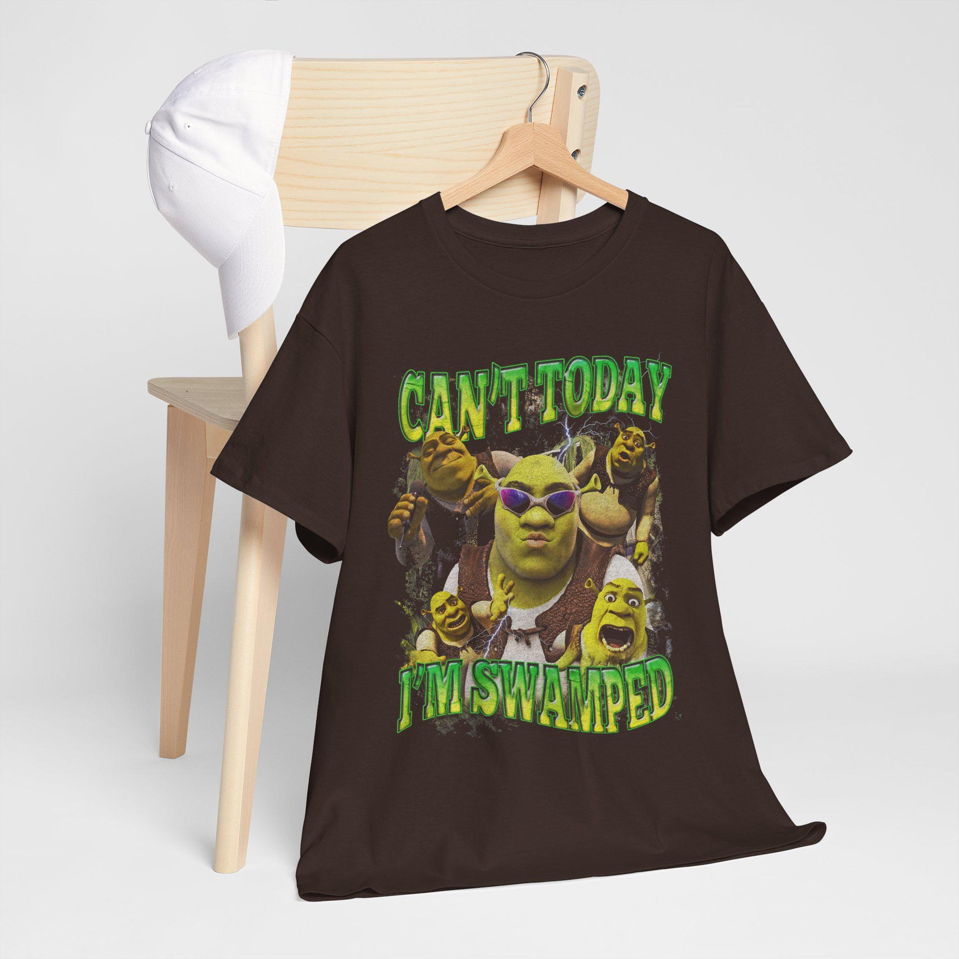 Funny Ogre Meme T-Shirt – Can’t Today, I’m Swamped Graphic Tee