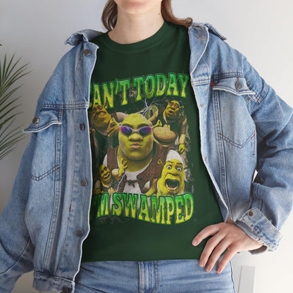 Funny Ogre Meme T-Shirt – Can’t Today, I’m Swamped Graphic Tee