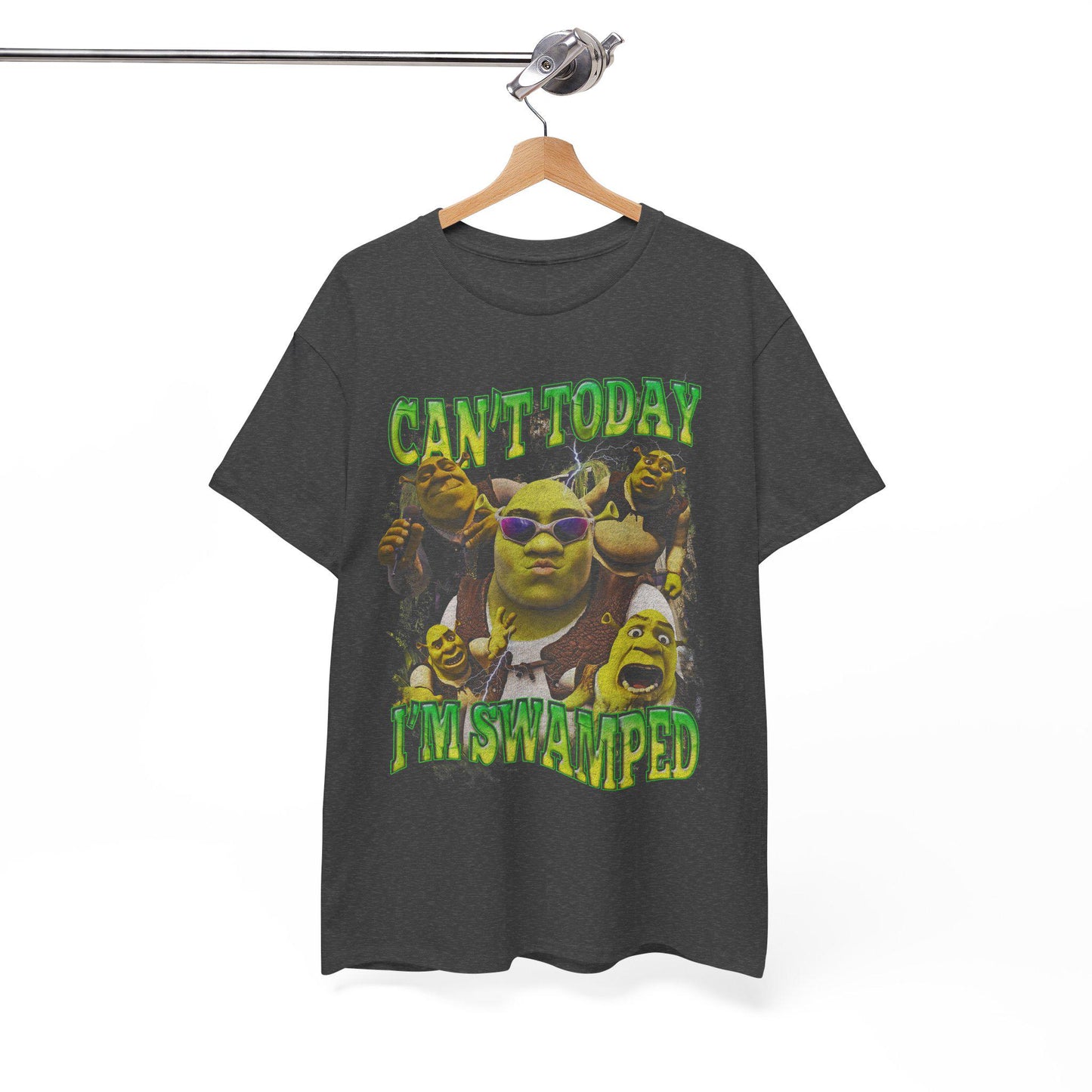Funny Ogre Meme T-Shirt – Can’t Today, I’m Swamped Graphic Tee
