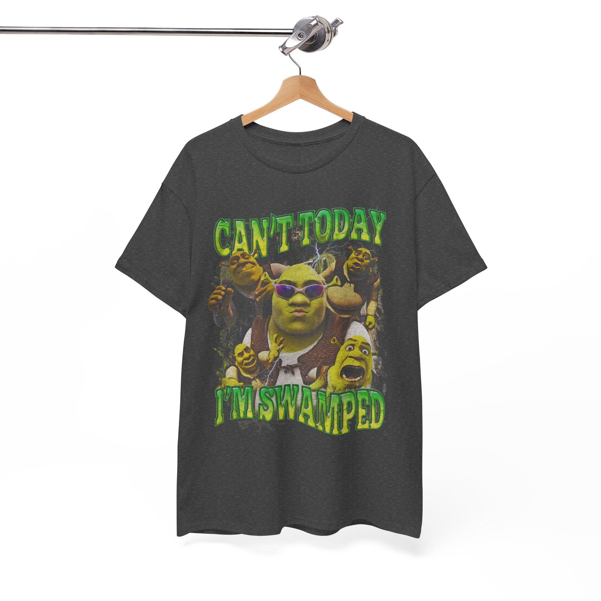 Funny Ogre Meme T-Shirt – Can’t Today, I’m Swamped Graphic Tee