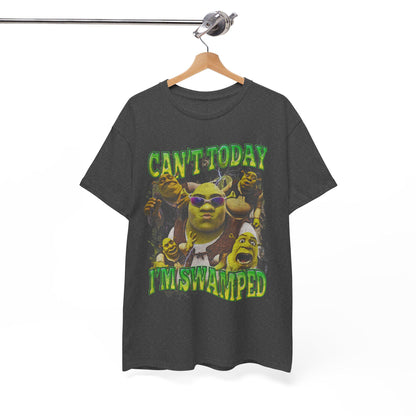 Funny Ogre Meme T-Shirt – Can’t Today, I’m Swamped Graphic Tee