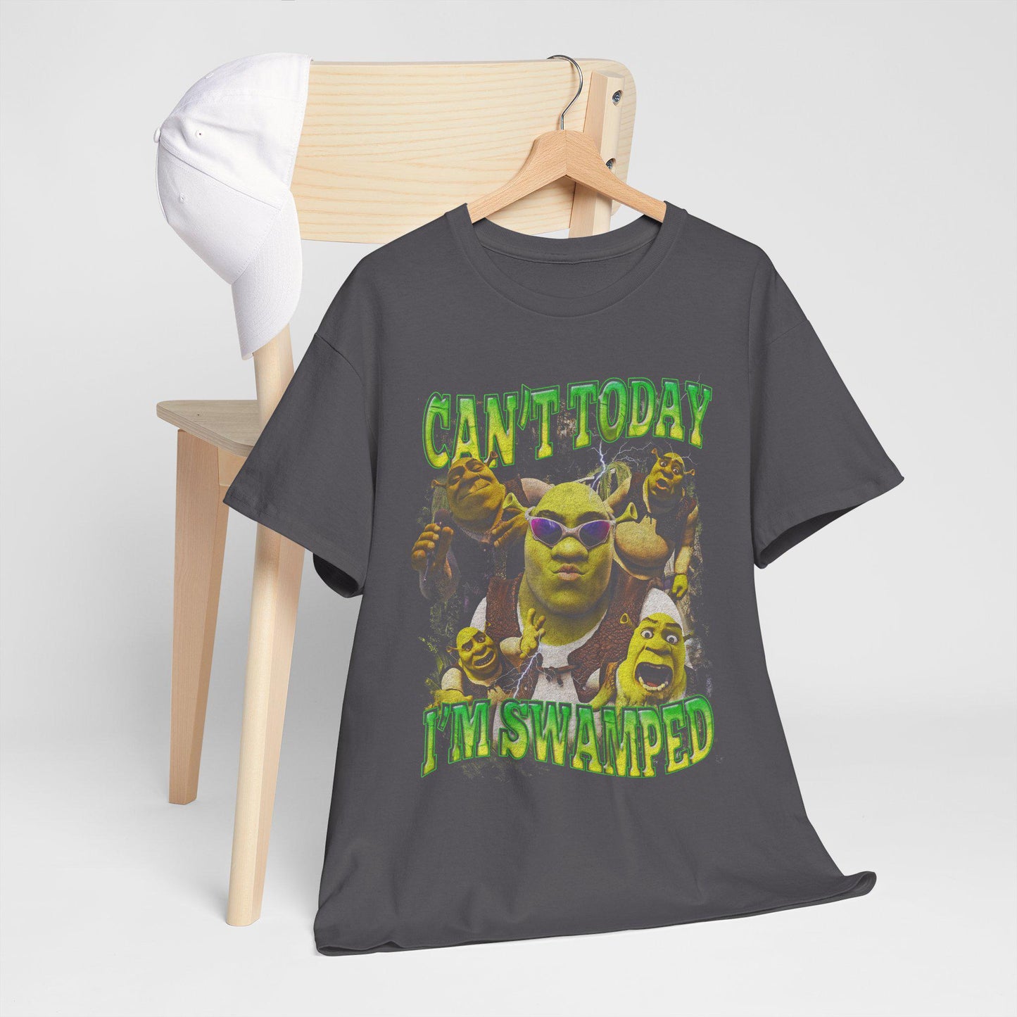 Funny Ogre Meme T-Shirt – Can’t Today, I’m Swamped Graphic Tee