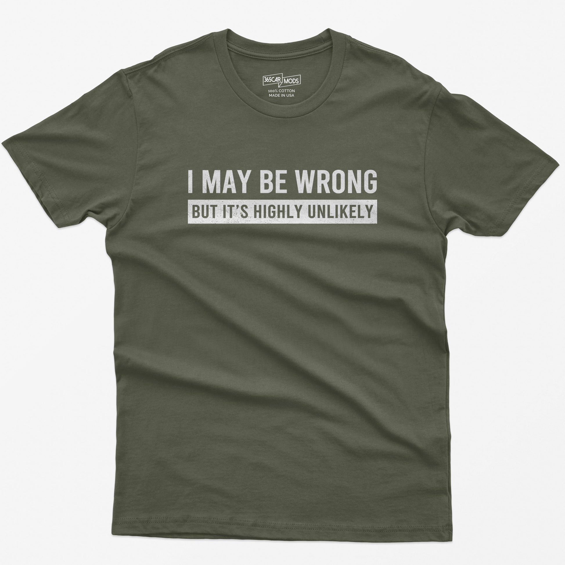 Funny Quote Graphic T-Shirt – I May Be Wrong Sarcastic Slogan Tee