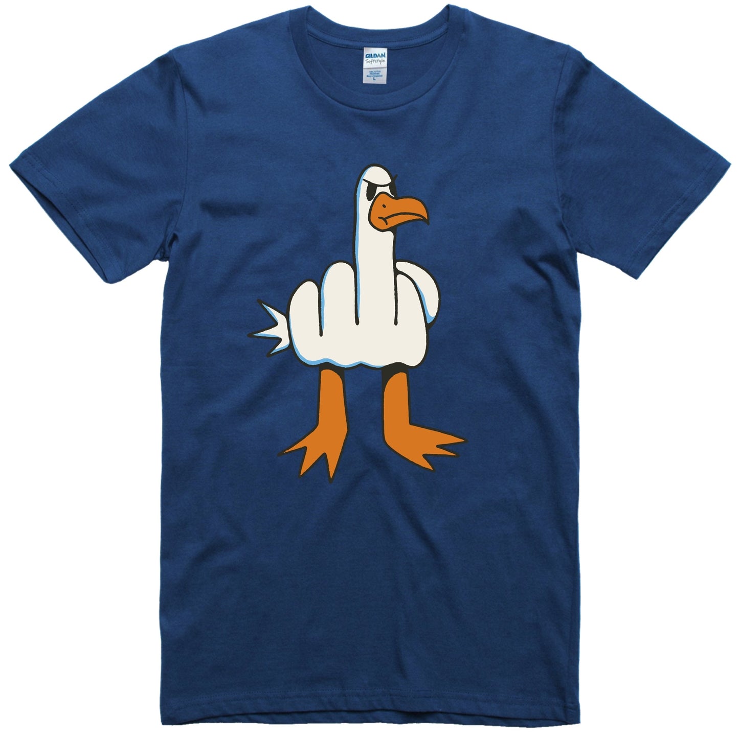 Funny Seagull Graphic T-Shirt – Rude Bird Meme Tee for Men