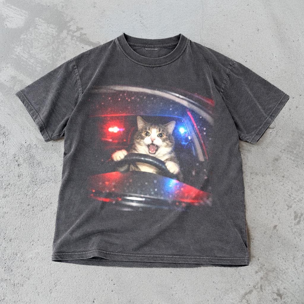 Funny Vintage Cat Graphic T-Shirt – Retro Meme Tee for Cat Lovers