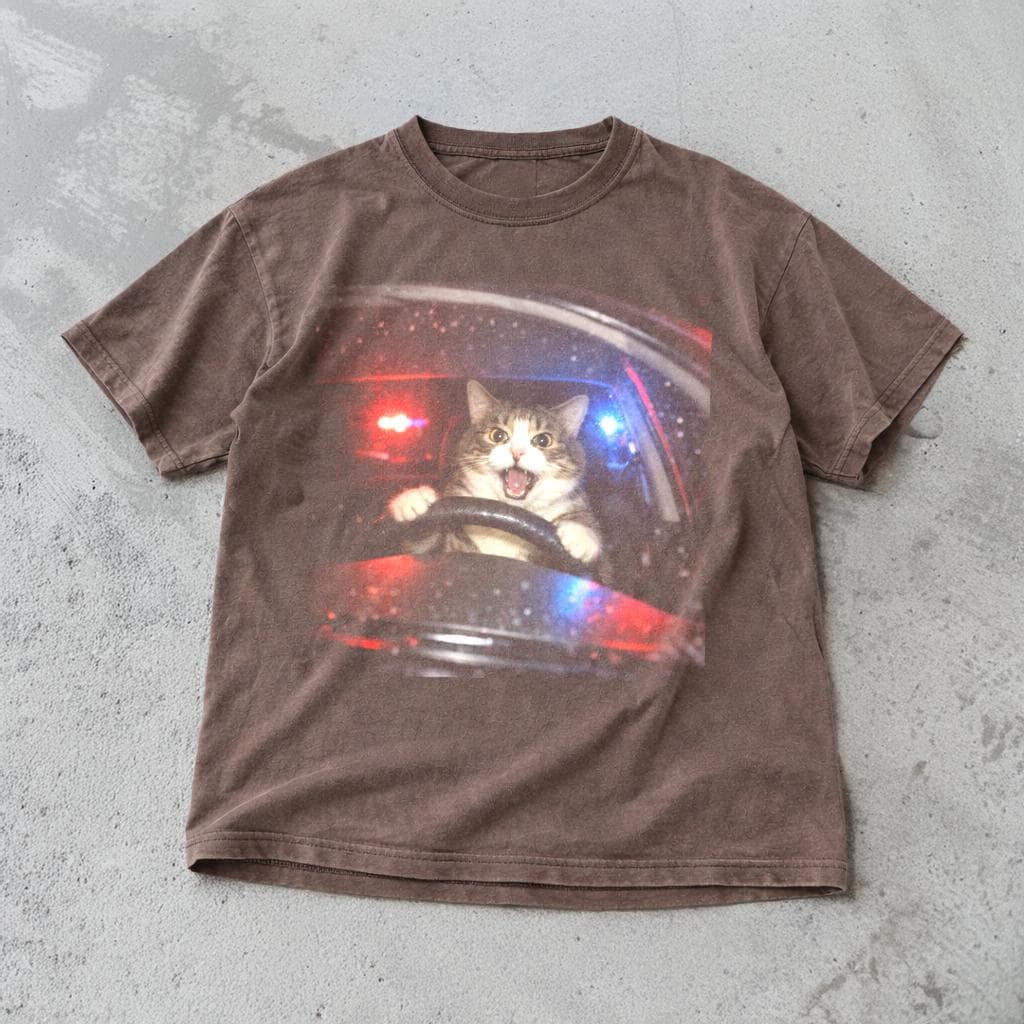 Funny Vintage Cat Graphic T-Shirt – Retro Meme Tee for Cat Lovers
