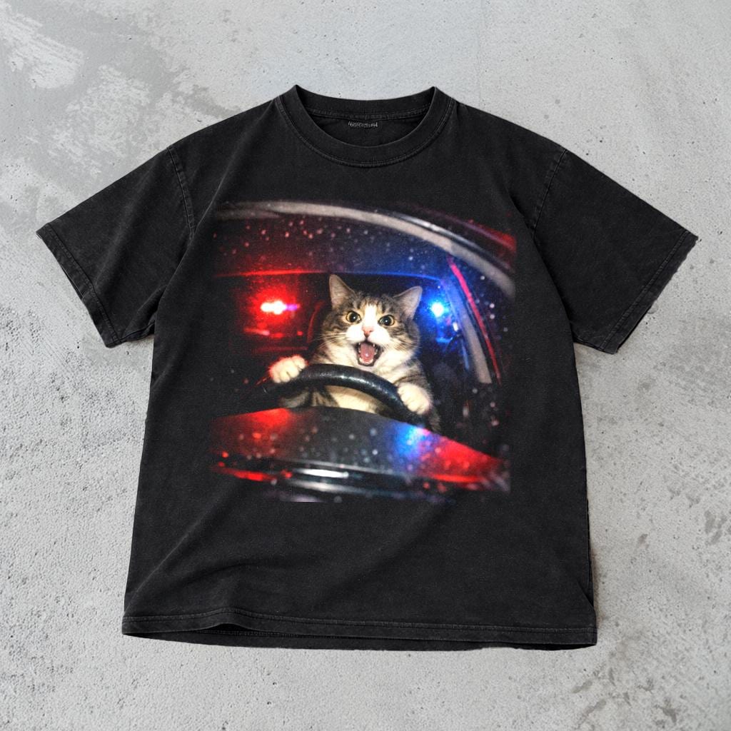Funny Vintage Cat Graphic T-Shirt – Retro Meme Tee for Cat Lovers