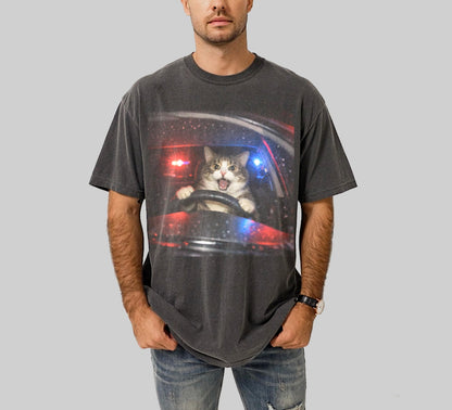Funny Vintage Cat Graphic T-Shirt – Retro Meme Tee for Cat Lovers