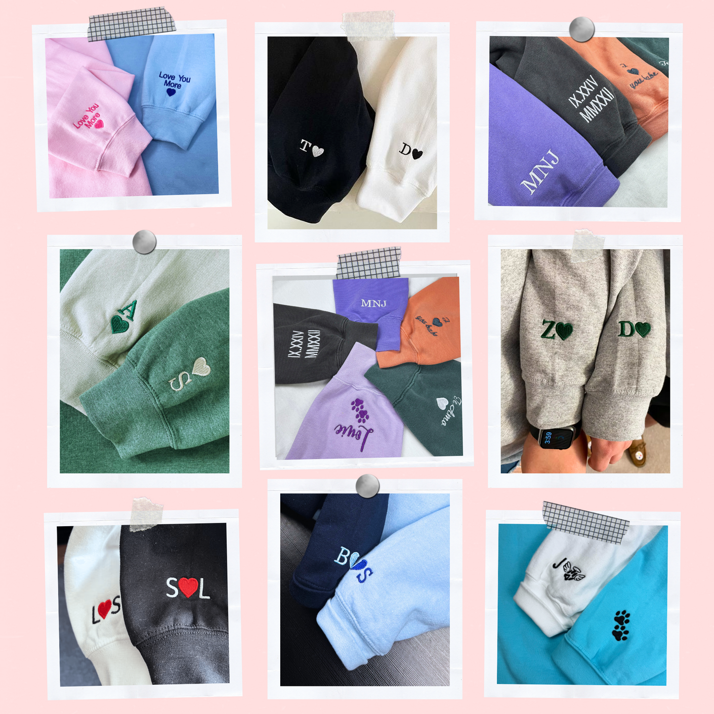 I Love His Dedication Matching Hoodies - Custom Embroidered Couple Sweatshirts