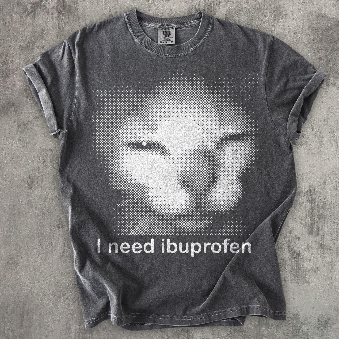 I Need Ibuprofen Funny Cat Graphic T-Shirt – Vintage Meme Tee