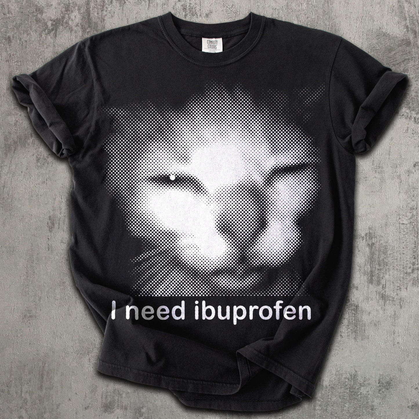 I Need Ibuprofen Funny Cat Graphic T-Shirt – Vintage Meme Tee