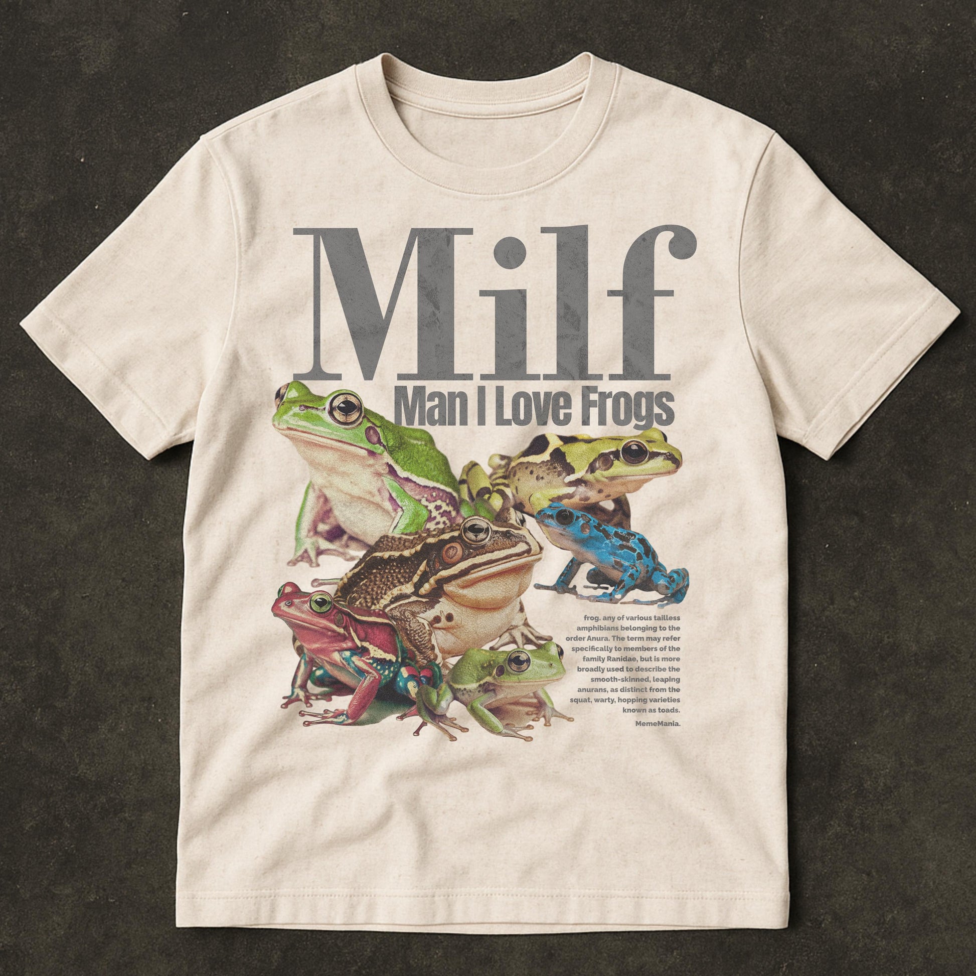 Man I Love Frogs Funny Frog Meme T-Shirt – Vintage Style Graphic Tee