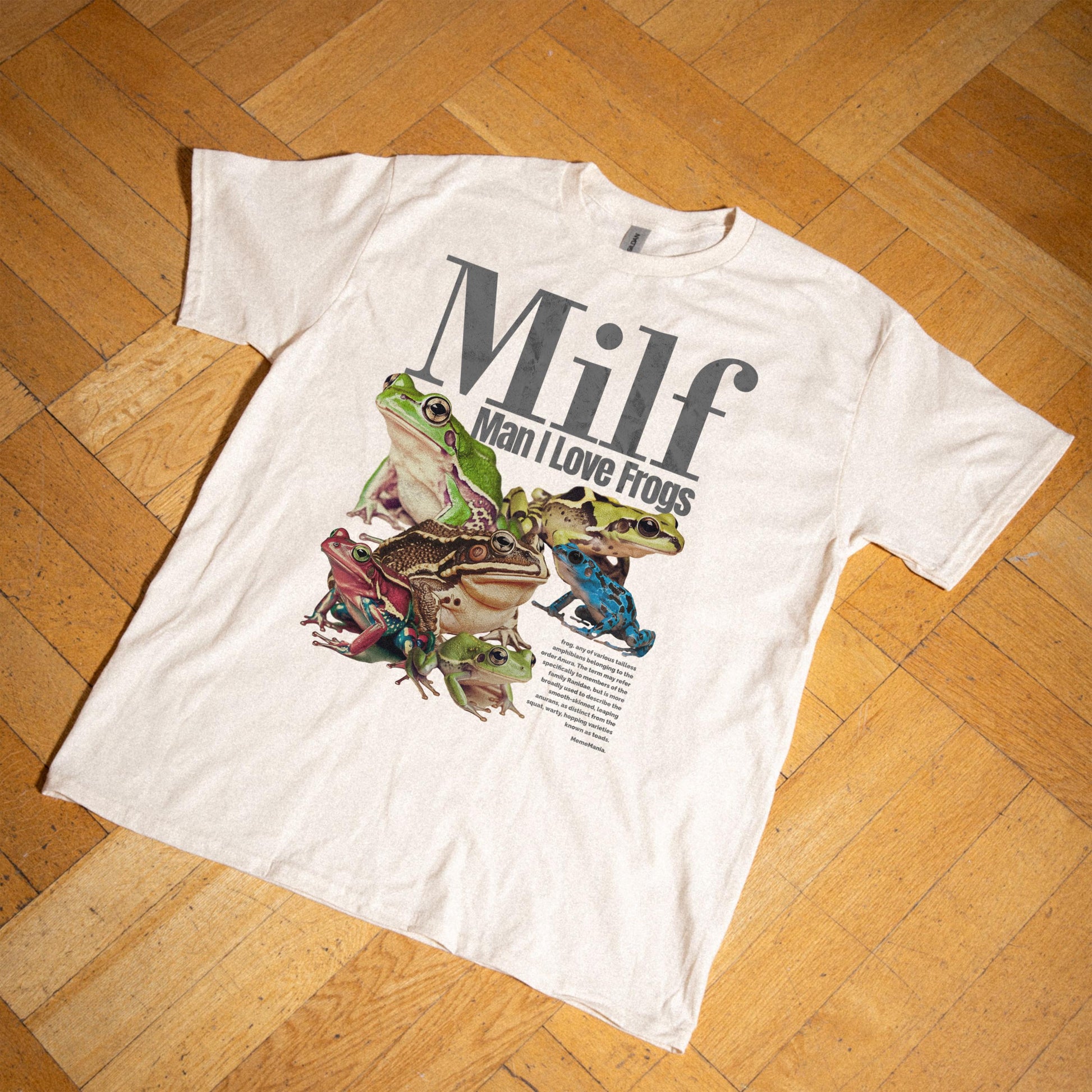 Man I Love Frogs Funny Frog Meme T-Shirt – Vintage Style Graphic Tee