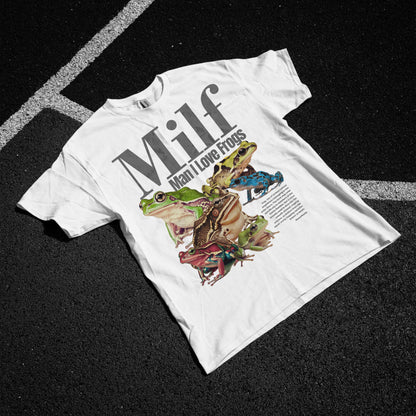 Man I Love Frogs Funny Frog Meme T-Shirt – Vintage Style Graphic Tee