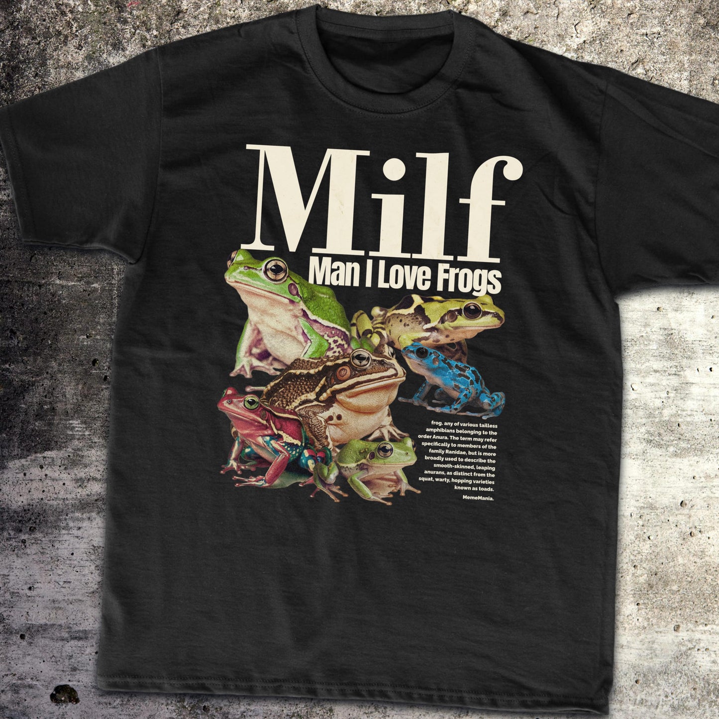 Man I Love Frogs Funny Frog Meme T-Shirt – Vintage Style Graphic Tee