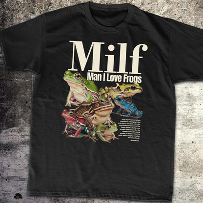 Man I Love Frogs Funny Frog Meme T-Shirt – Vintage Style Graphic Tee