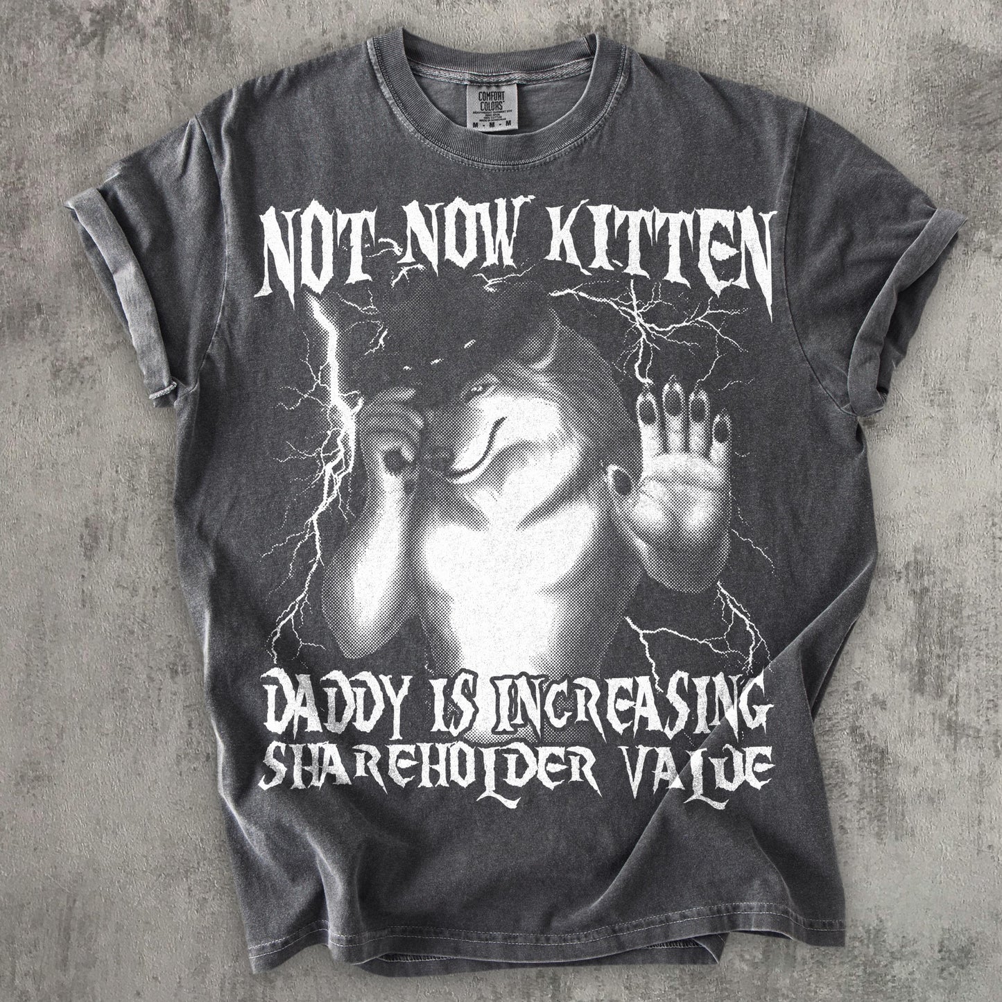 Not Now Kitten Daddy Funny Werewolf Meme T-Shirt – Vintage Graphic Tee