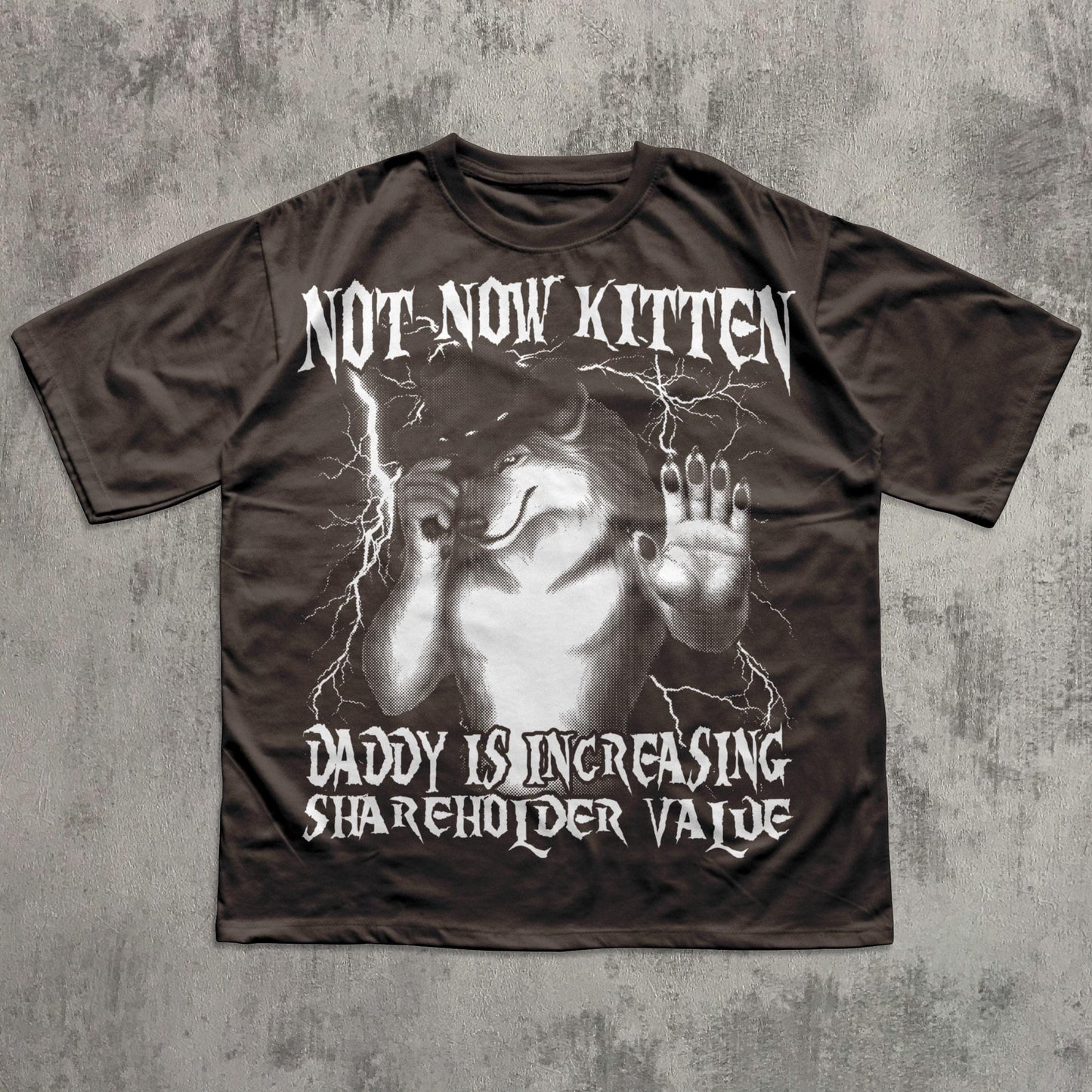 Not Now Kitten Daddy Funny Werewolf Meme T-Shirt – Vintage Graphic Tee