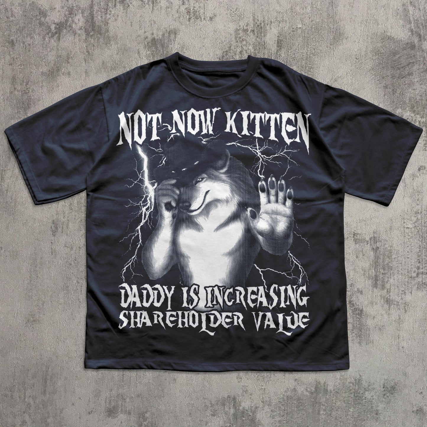 Not Now Kitten Daddy Funny Werewolf Meme T-Shirt – Vintage Graphic Tee