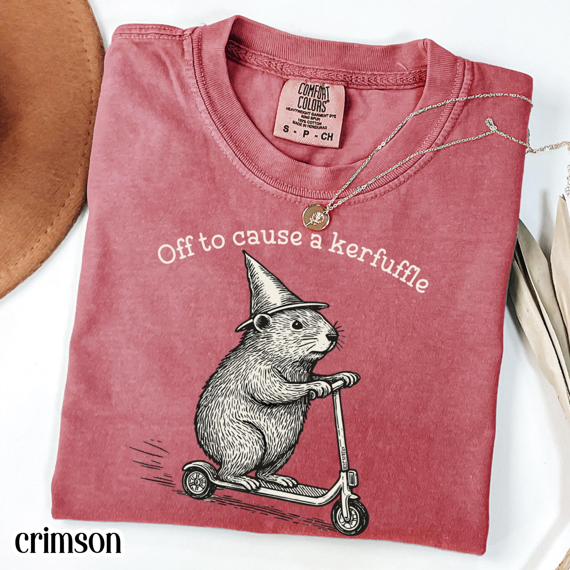 Off to Cause a Kerfuffle Funny Groundhog Graphic T-Shirt – Meme Tee