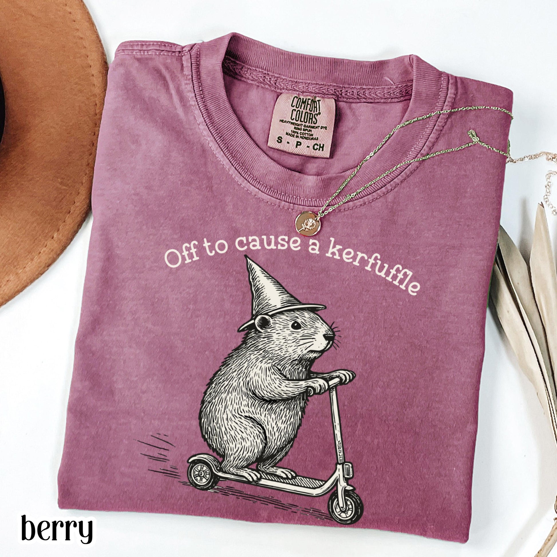 Off to Cause a Kerfuffle Funny Groundhog Graphic T-Shirt – Meme Tee
