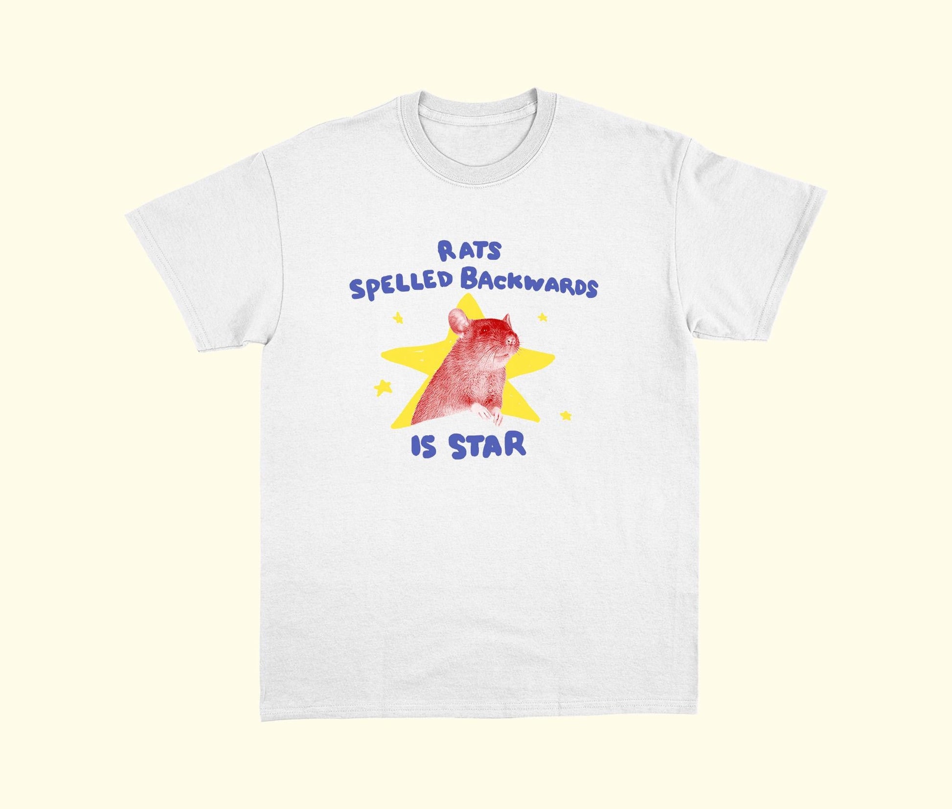 Rats Spelled Backwards Is Star Funny Rat Graphic T-Shirt – Meme Tee