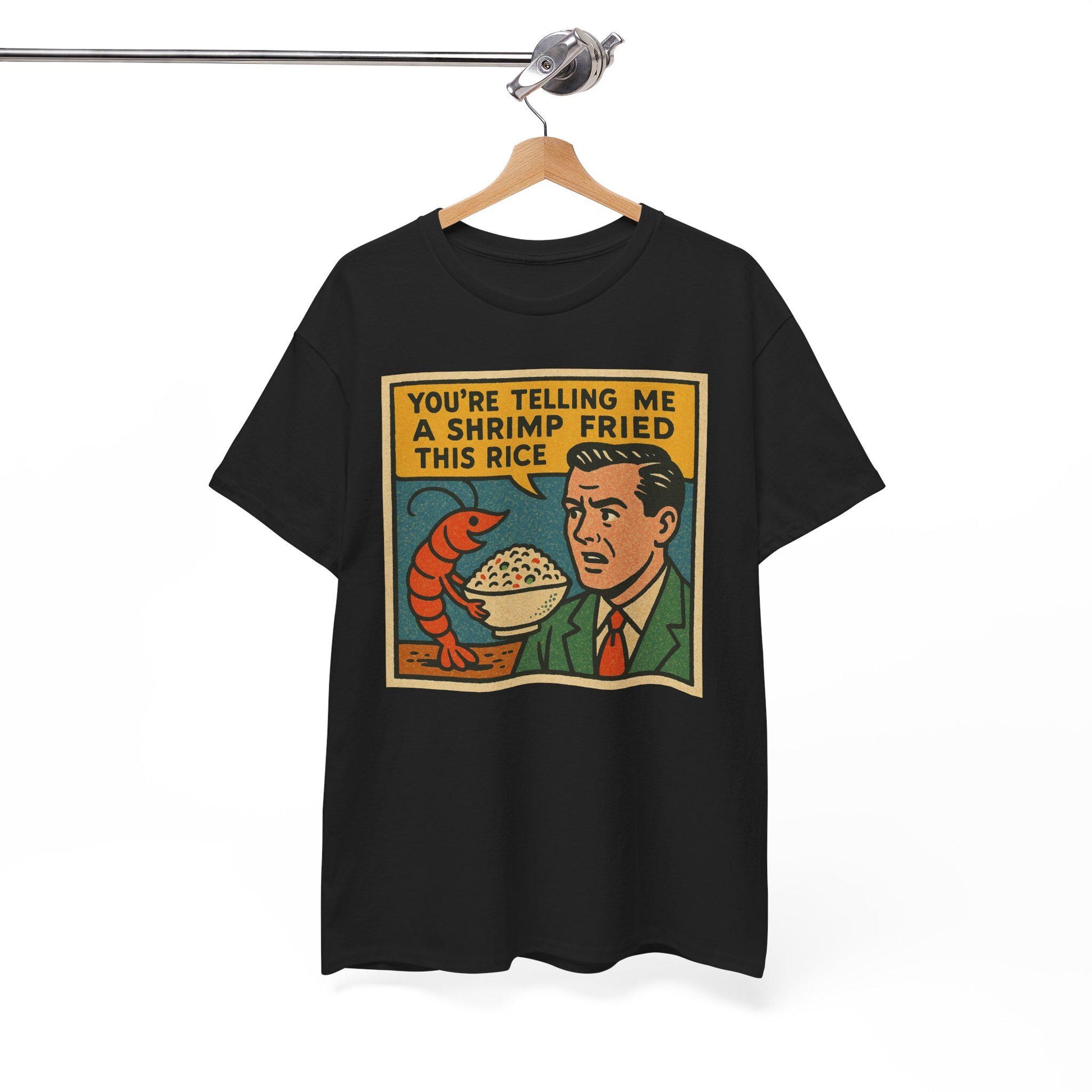Shrimp Fried Rice Funny Meme T-Shirt – Retro Comic Graphic Tee