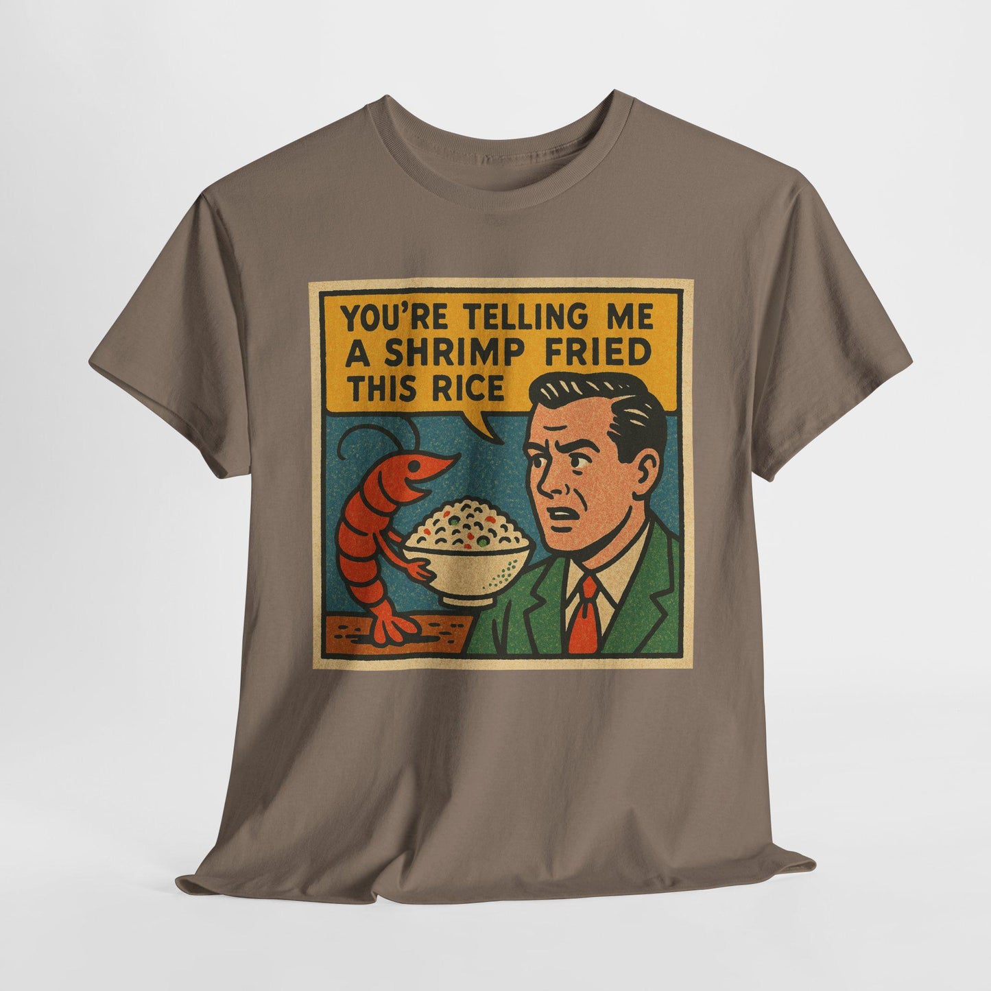 Shrimp Fried Rice Funny Meme T-Shirt – Retro Comic Graphic Tee