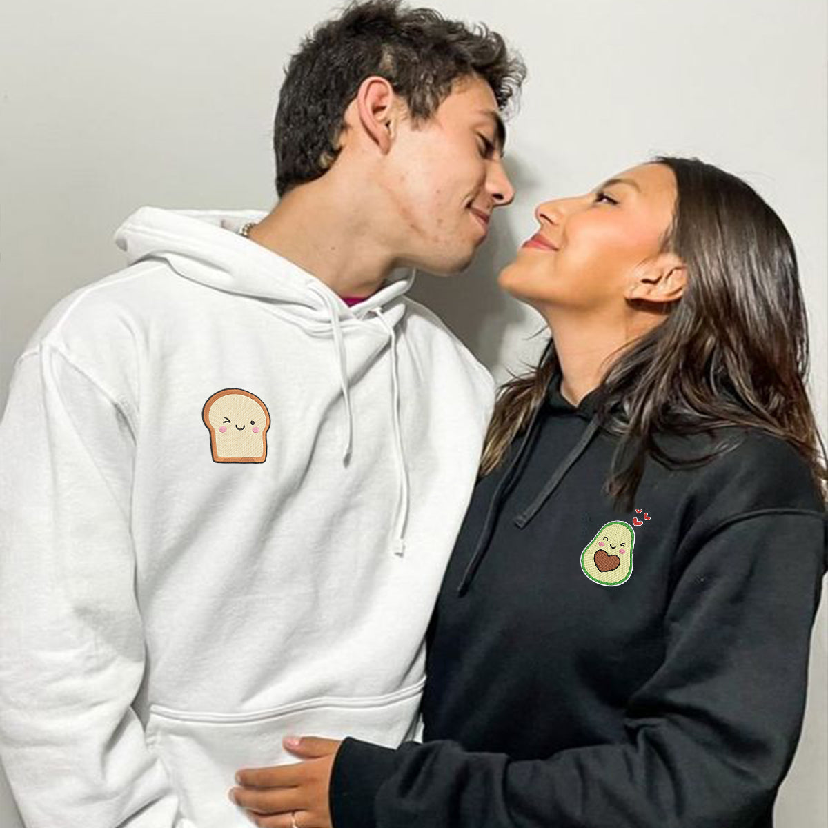 Avocado Toast Matching Hoodies for Couples - Custom Embroidered Couple Sweatshirts