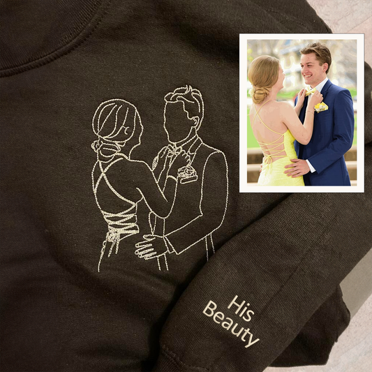 Beauty and The Beast Custom Hoodies or Sweatshirts - Personalized Couple Set from Your Photo