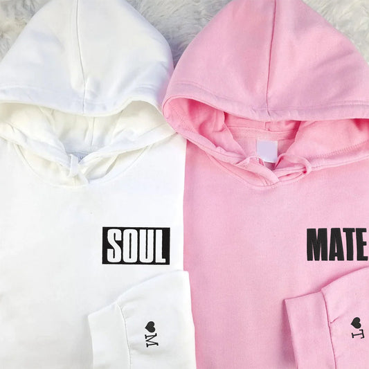 Soul Mate Couples' Hoodies - Custom Matching Embroidered Sweatshirt Set