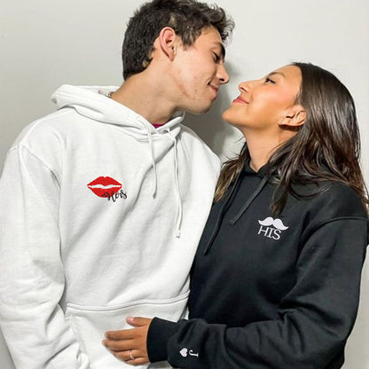 Matching His & Her Couple Hoodies - Custom Embroidered Sweatshirt Set