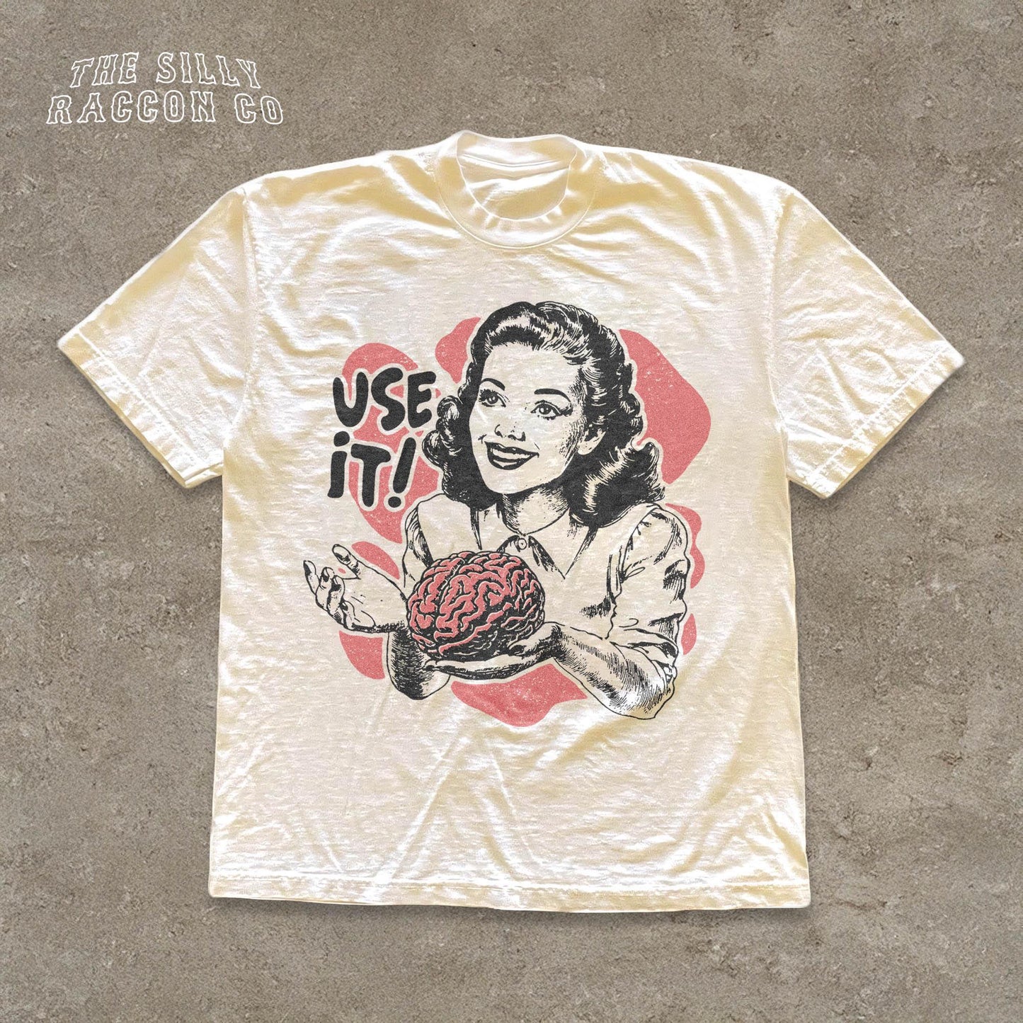 Use Your Brain Funny Retro Graphic T-Shirt – Vintage Sarcastic Quote Tee